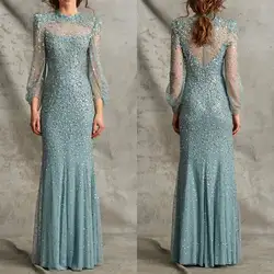 Classic Evening Dresses Mermaid Jewel Sequins Court Gown Party dresses Formal occasion New Arrivals Vestido De Noite Custom Made