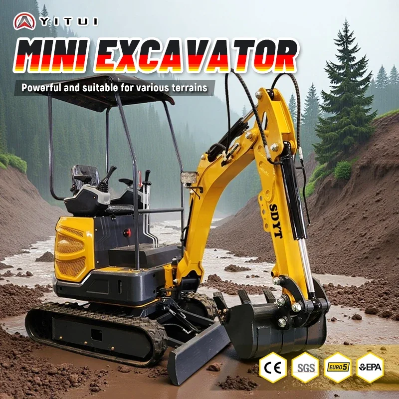 سعر مخفض 2.0 طن حفارة صغيرة مخصصة تسليم سريع حفارة زاحفة هيدروليكية محرك ديزل مخصص مع الكابينة