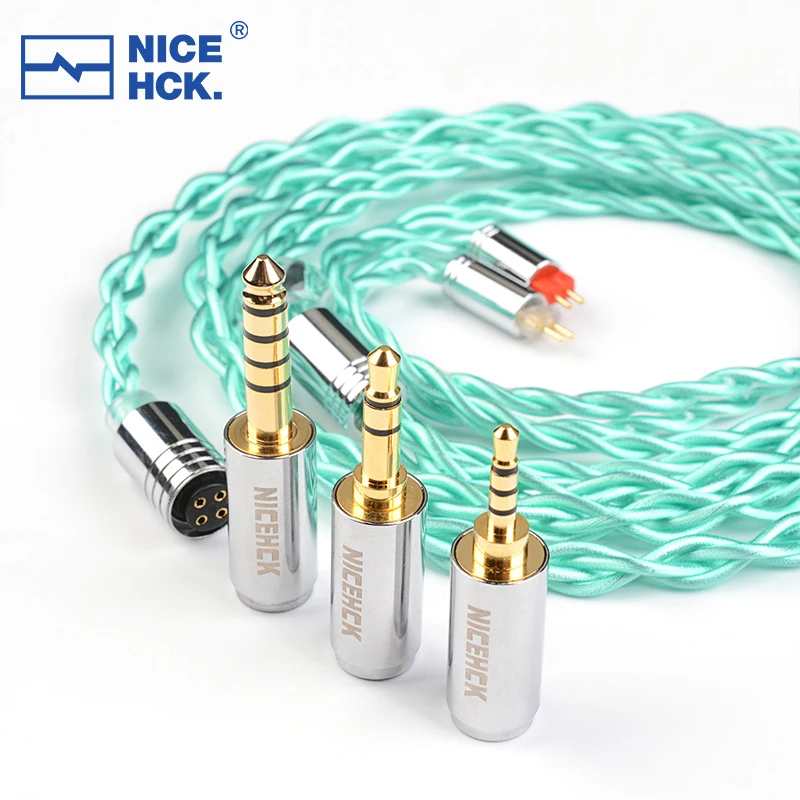 NiceHCK Season Flagship HiFi Earphone IEM Cable 7N Silver Plated OCC 3-in-1 Detachable Plug 2Pin Bravery Yume2 Winter A5000 KATO