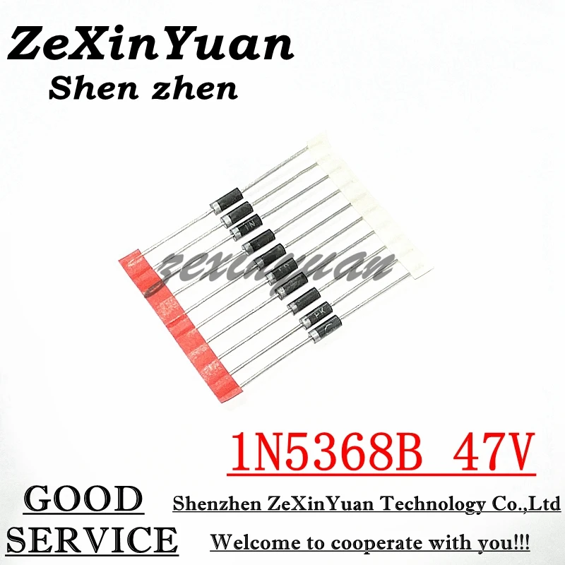 10PCS/LOT Zener Diode 5W 47V IN5368B 1N5368B 1N5368 5W DO-15 CASE17-02