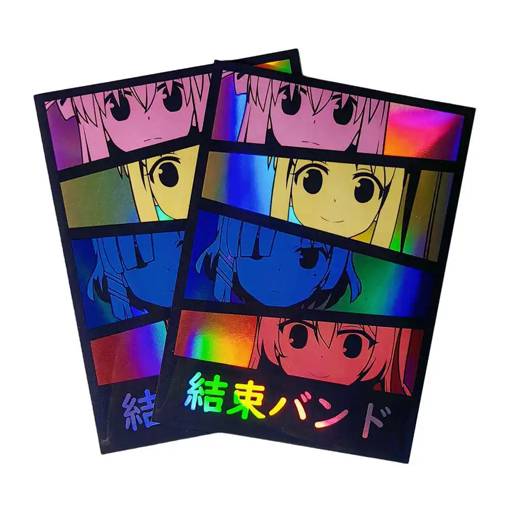 

60 PCS Foil Anime Card Sleeves for MTG, 67×92mm Anime Character Outer Trading Card Sleeves Card Protector Compatible PTCG/TCG