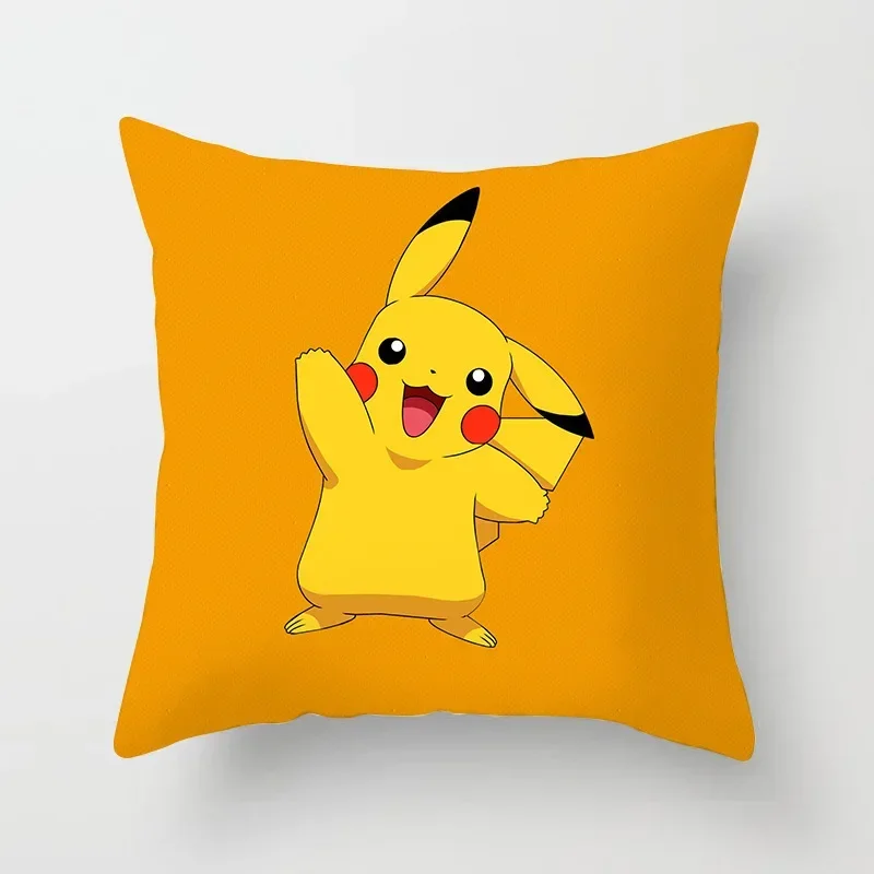Anime Pokemon Pikachu Kissenbezüge Deko-Spielzeug für Zuhause Büro Sofa Cartoon Charizard Actionfigur Quadratische Kissenhüllen Spielzeug Geschenk