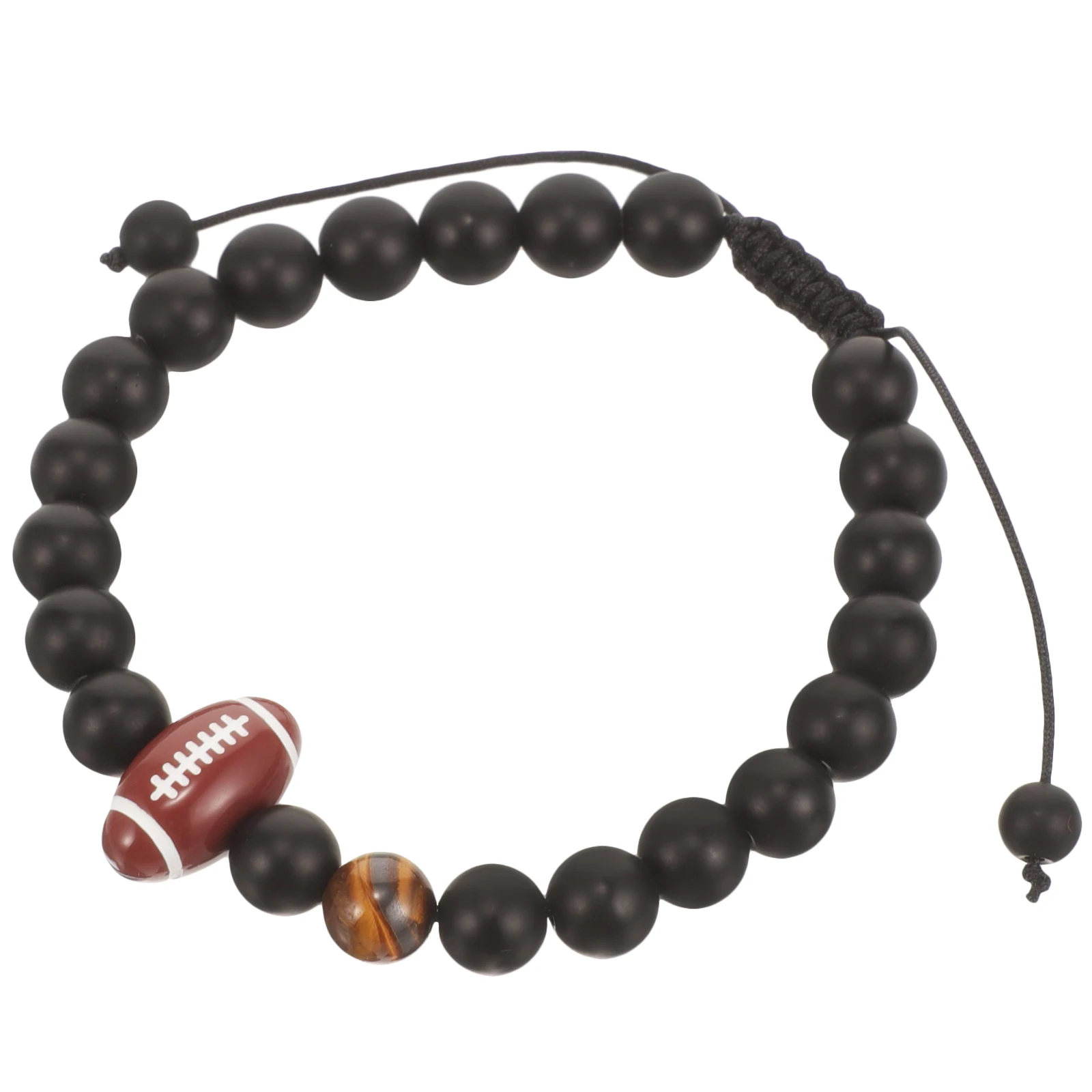 

Rugby Bracelet Adjustable Wristband Smooth Comfortable Skin Friendly Sports Gift Fans Accessory Compact Charm Appearance