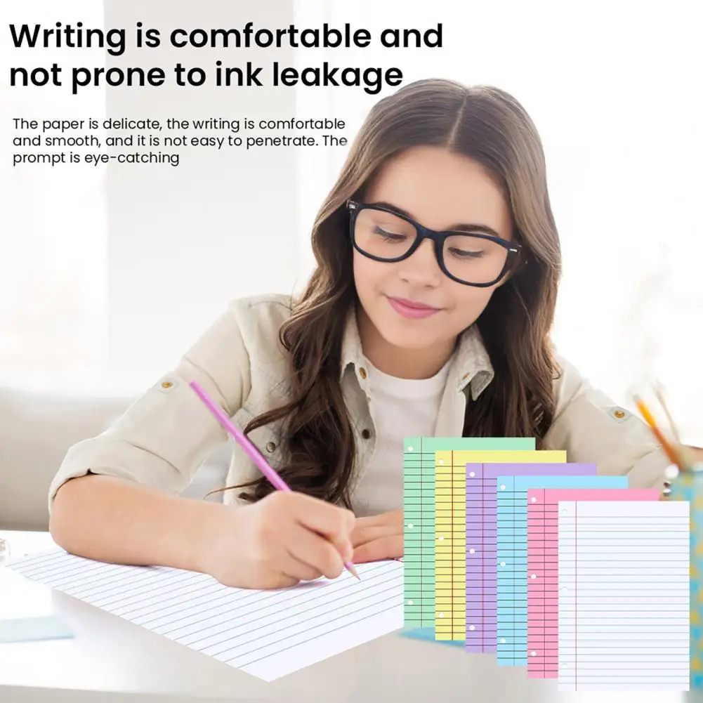 Folha solta papel 200 folhas faculdade grade caderno papel faculdade governado folha solta conjunto de papel 200 folhas 8 ''x para 3 para estudantes