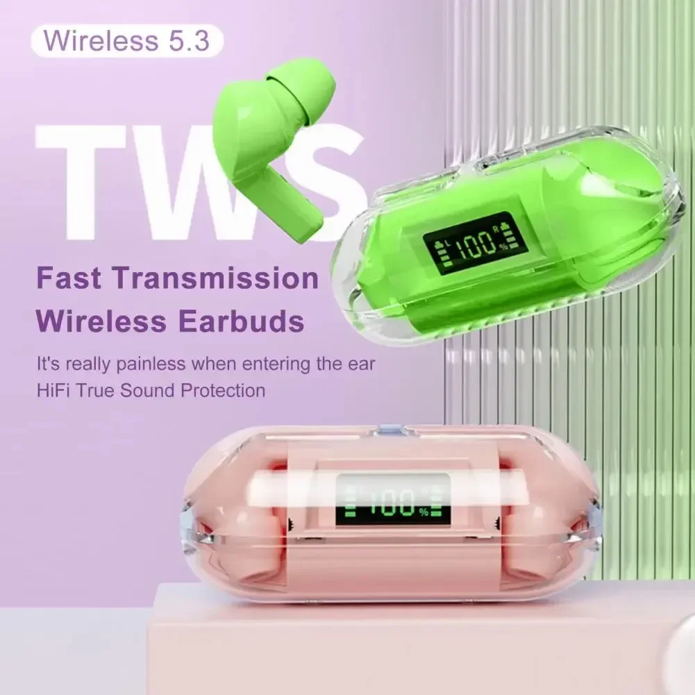 Wireless Mini Earbuds LED Power Digital Display TWS Wireless Headset Stereo Sound Bluetooth Headphones