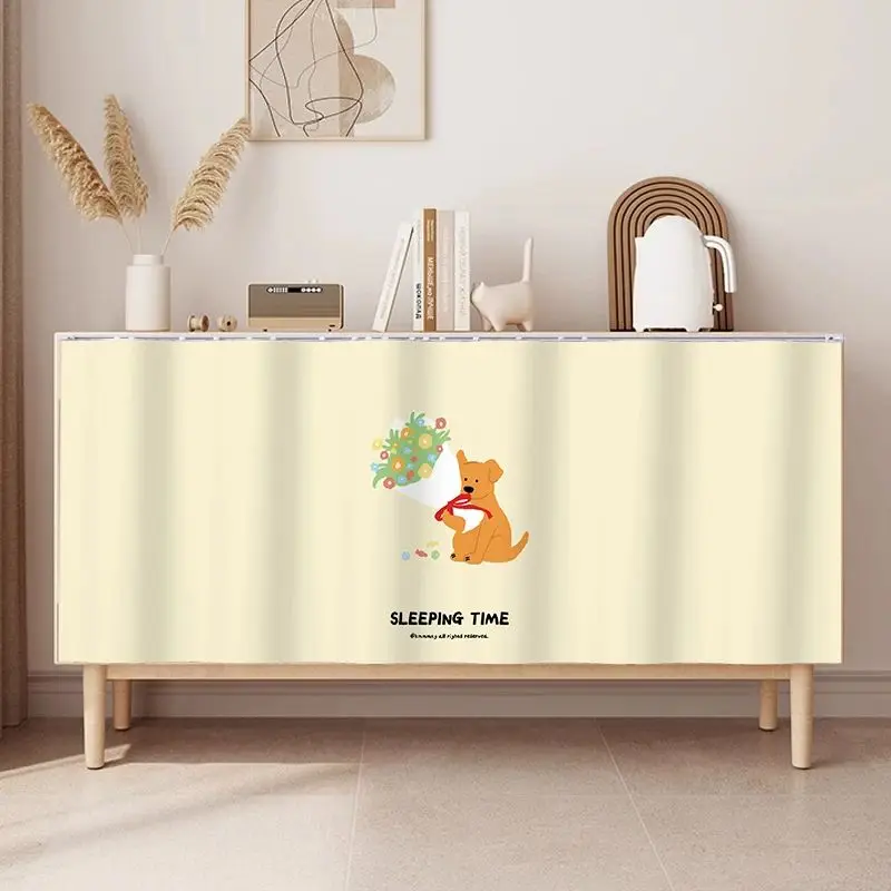 VIKAMA Two Dachshund Dogs Bathroom Cabinet Curtain for Sink Vanity Cover Skirt Classic Aesthetic Hanging Home Decor