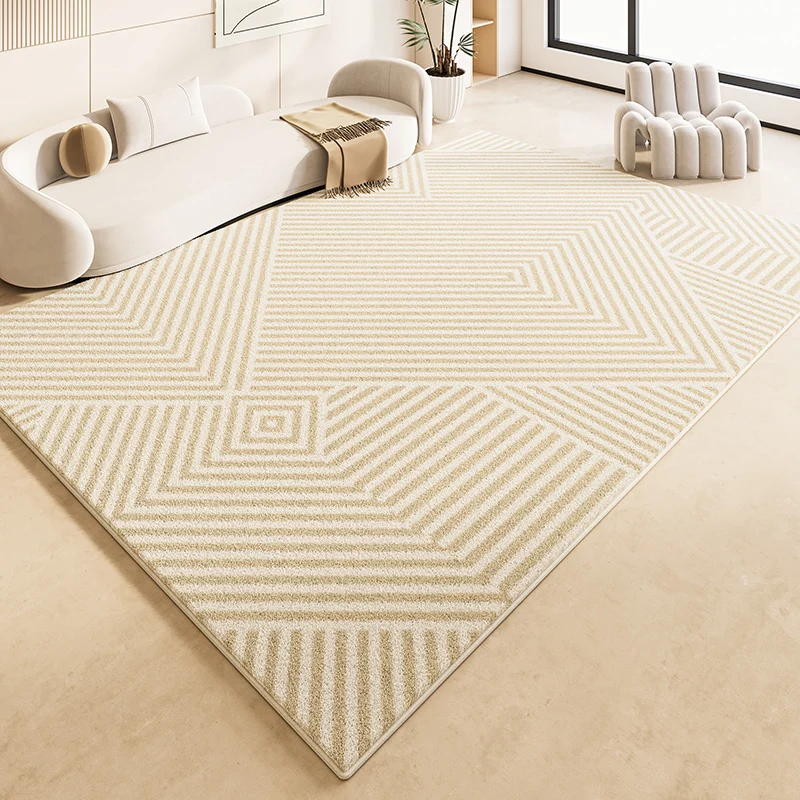 Modern Minimalist Rugs for Bedroom Large Area Living Room Decoration Line Carpet Thick Plush Lounge Floor Mat Home Anti-slip Rug