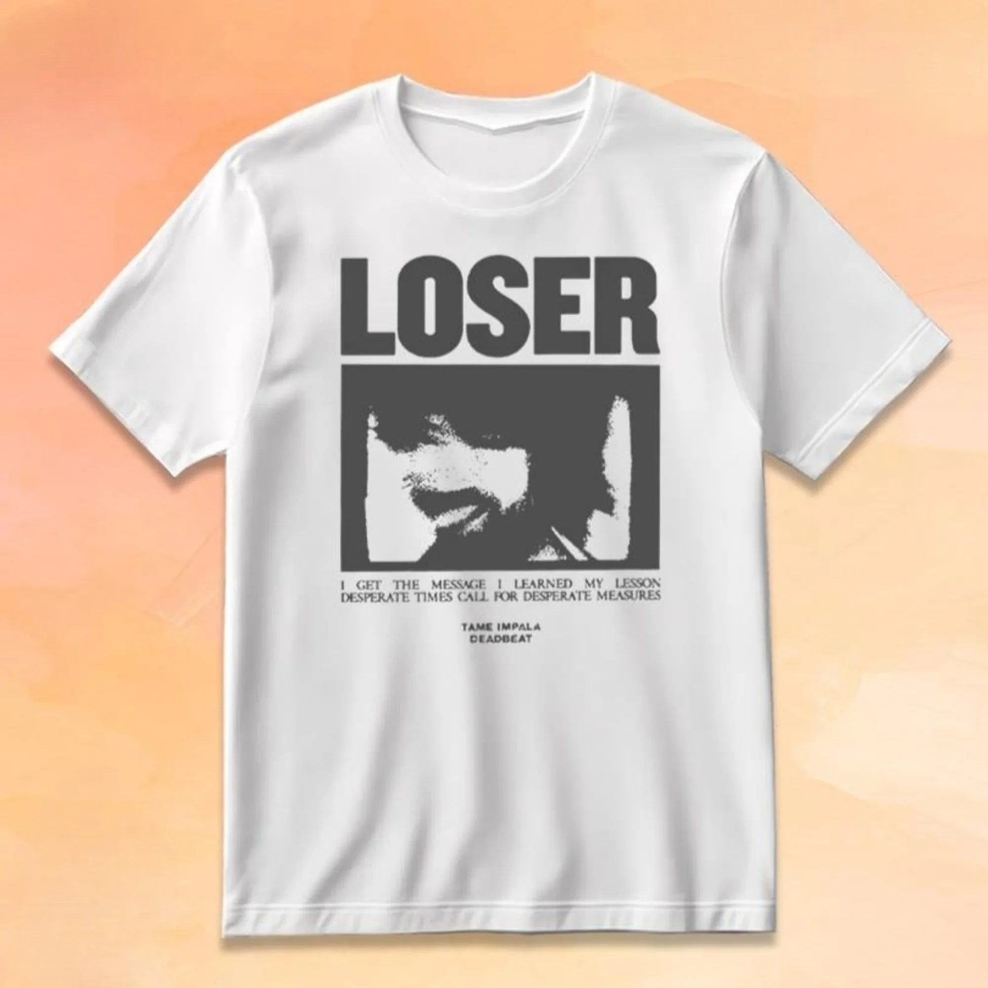 Tame Impala Song Loser 2025 T Shirt Album Deadbeat Men/women Clothing Harajuku High Quality Tops Cotton Tshirts for Fans Gifts