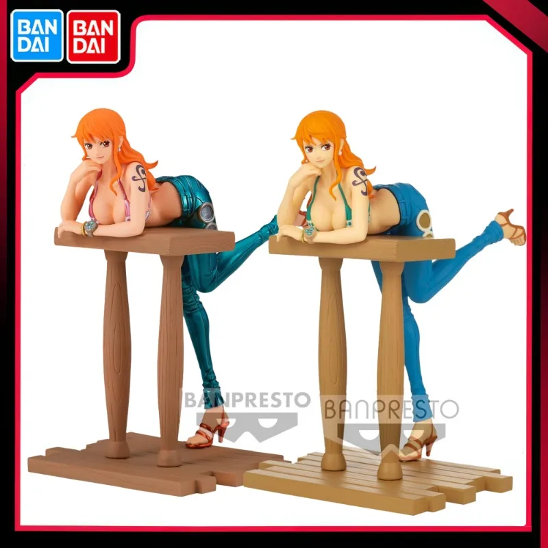 Bandai Original BANPRESTO Anime One Piece GRANDLINE JOURNEY SPECIAL COLOR Nami 16cm Action Figure Model Collectible Toy Boy Gift