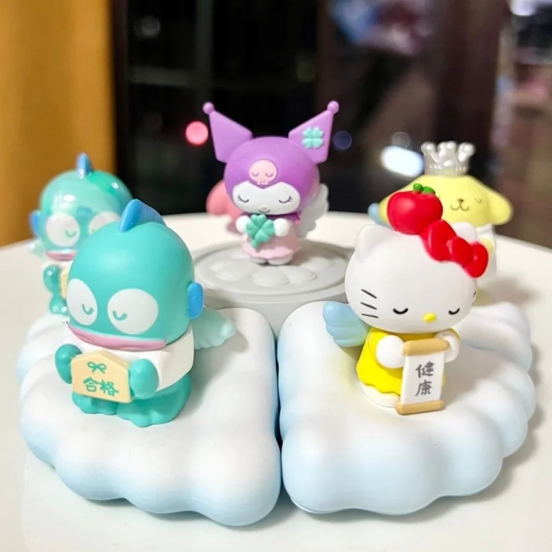 

New Sanrio Blessing Angel Series Blind Box Anime Figures Bags Hellokitty Cinnamoroll Decorative Ornaments Toys Birthday Gift