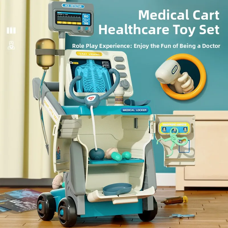 Ensemble de jeu de rôle de médecin pour enfants avec simulateur d'électrophère cardiaque et stéthoscope Eonal, jouets de simulation pour garçons et...