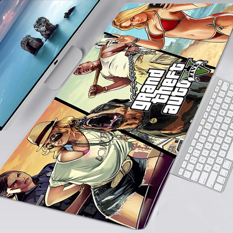 Grand Theft Auto GTA XXL Tappetino Mouse Large Mouse Pad Gamer Kawaii Mouse Mat Gaming Accessories XL Mousepad Alfombrilla Raton