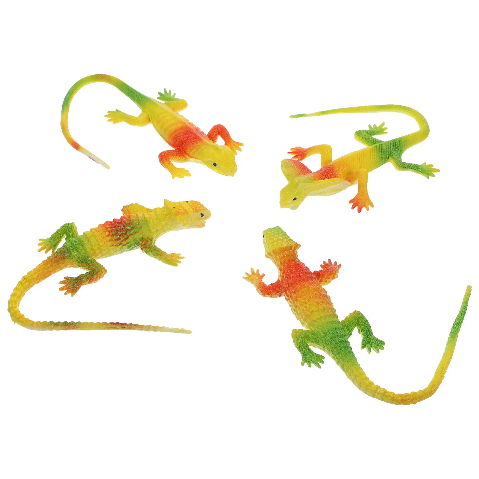 

4 Pcs Lizard Figurine Model Artificial Reptile Models Figurines Kids' Play Animal Figures Sculpture