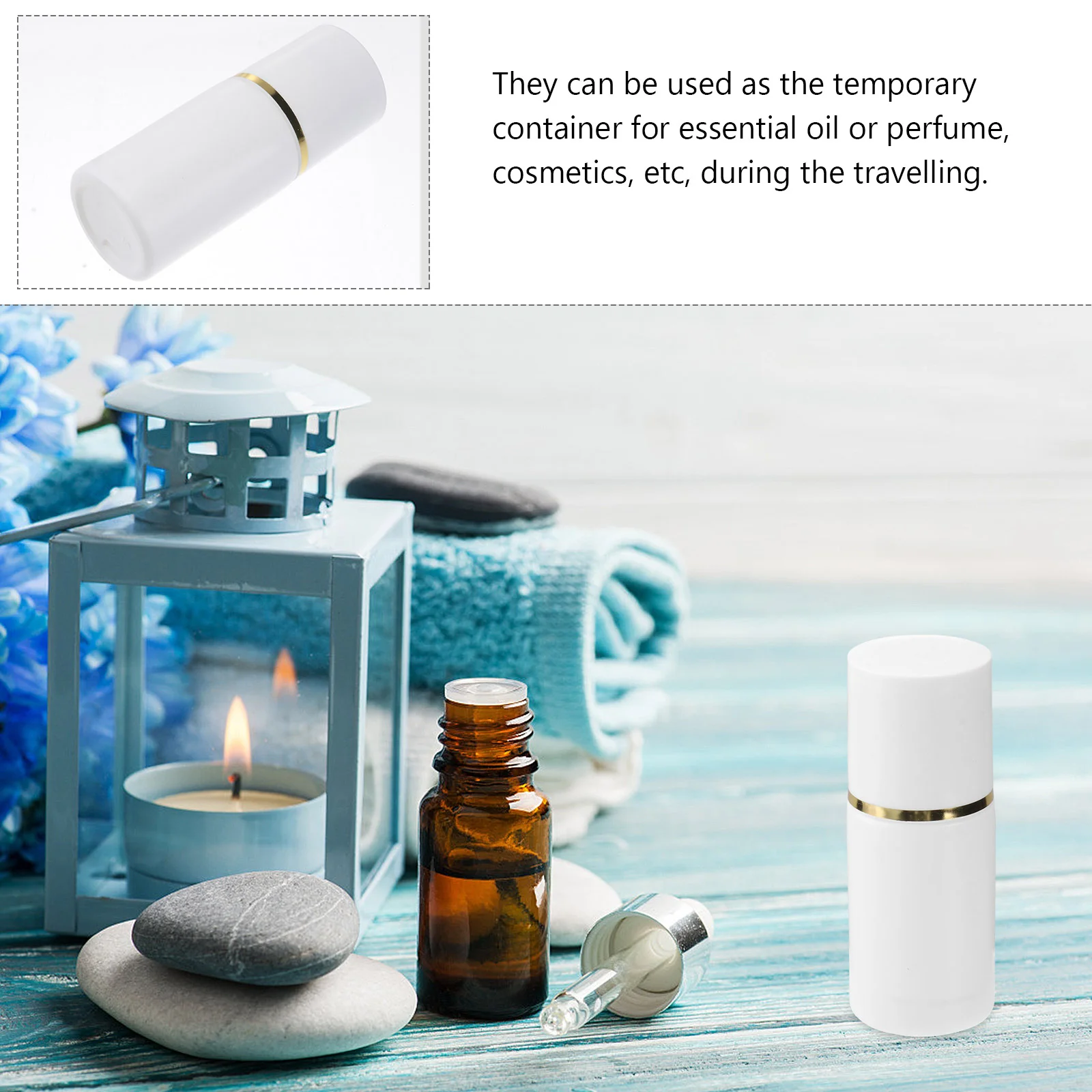 6 Pcs External Use Applicator Smudge Bottle Travel Sponge Medicine Containers Sub Bottles Liniment