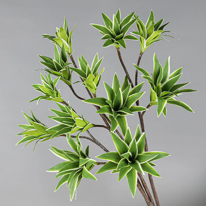 83 cm große künstliche Lilienpflanzen, Zweig, tropische Baumblätter, gefälschte Bambusblätter, fühlt sich echt an, Magnolienlaub für Zuhause, Hochzeit – Detail 1
