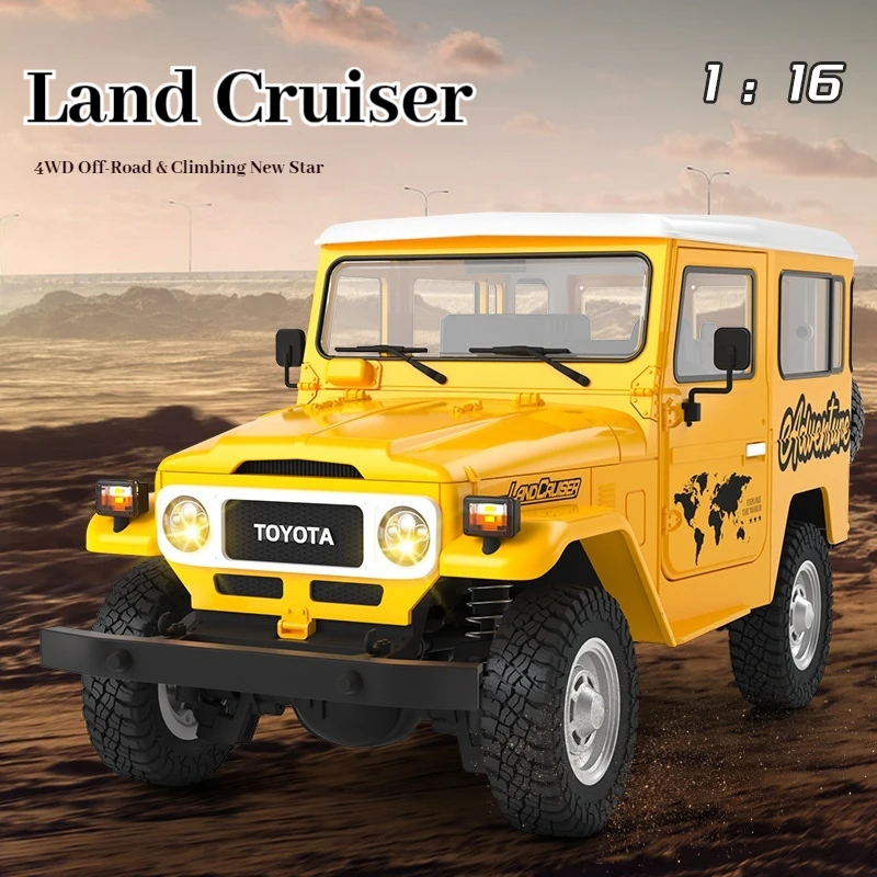 

1/16 Fj40 Land Cruiser Rc Car Electric Licensed Model Lights Sound Door Opening Closing Off-Road Hobby Toy Gift For Boys Adults