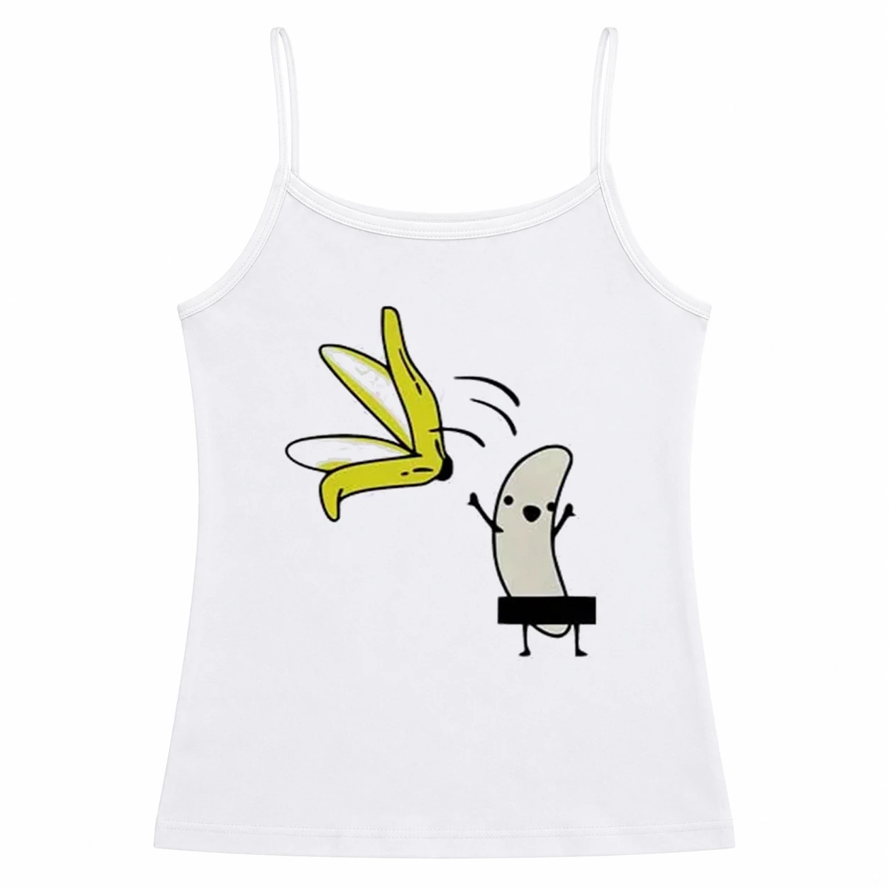 2026 New Crop Tops Casual Printed Graphics Banana Sling Strap Summer Fashion Harajuku Gothic Y2k Style Sexy Women Street Vests