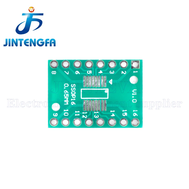 10 шт., переводная плата TSSOP16 SSOP16 SOP-16 SOP16 в DIP16, плата DIP Pin, шаг платы, PCB IC АДАПТЕР, плата преобразования 0,65/1,27 мм