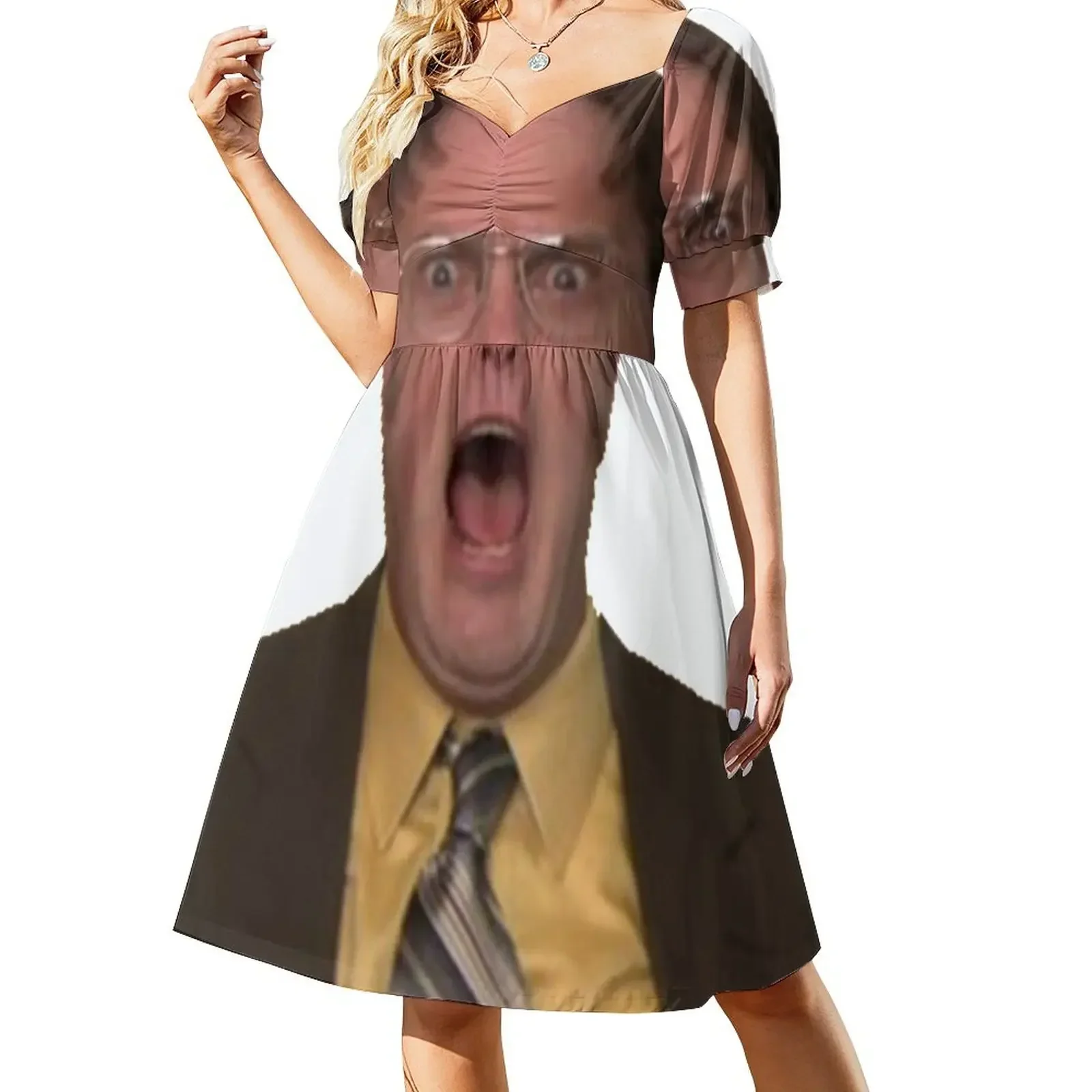 

Dwight Schrute Screaming Short-Sleeved Dress womens clothing luxury evening dress woman for wedding Dress