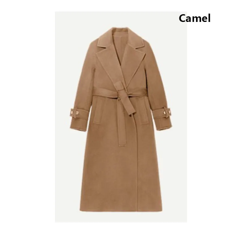 Manteau long en laine double face pour femme, 100% cachemire, haut de gamme, léger, luxe, noble, élégant, confortable, doux, automne, hiver