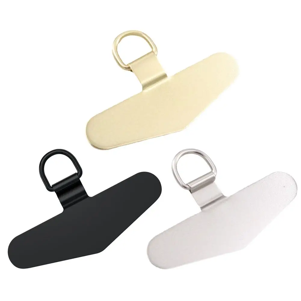 304 Stainless Steel Phone Clip With Pointed Tip Phone Pad Phone Hanging Rope Charging Port Fixing Pad