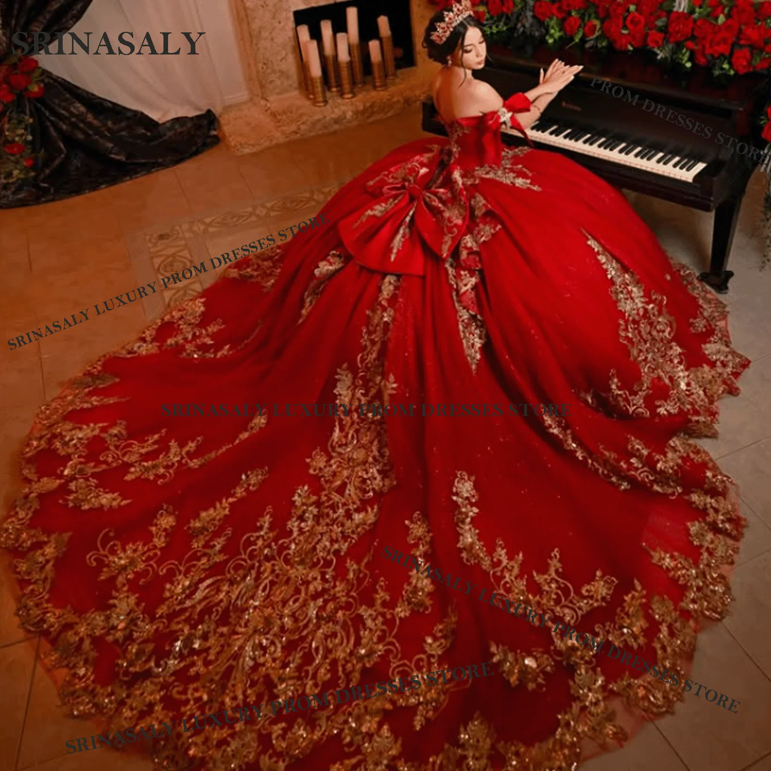 Princess Applique Quinceanera Dress Bowknot Off Shoulder Birthday Sweet 16 Party Customized Ball Gown Fashion abiti da cerimonia