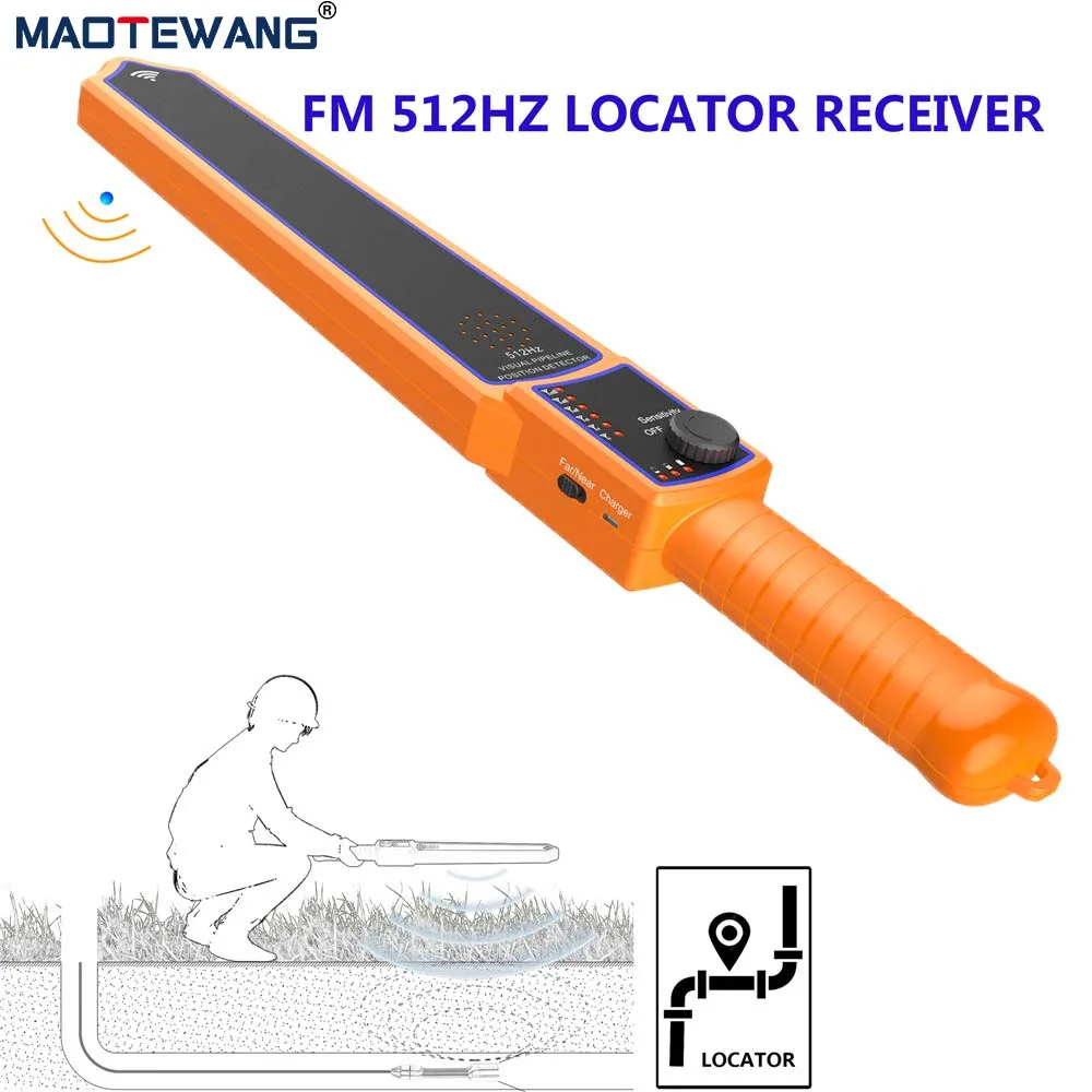 MAOTEWANG Sewer Pipe Detection Device 512hz Locator Pipe Inspection Camera Receiver Pipe Locator for Pipe Inspection