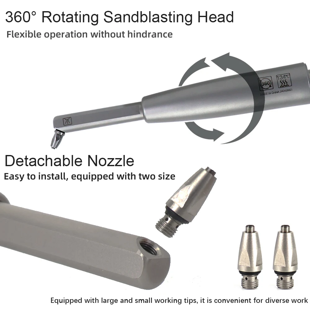 Dental Aluminum Ortho Microblaster Internal water spray 2/4Hole Micro blaster Air polisher Teeth cleaning Dentistry Tools