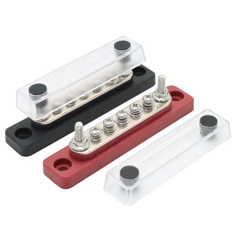 12V 24V 5 Terminal Battery Bus Bar 60A BusBar  Power Distribution Post Block