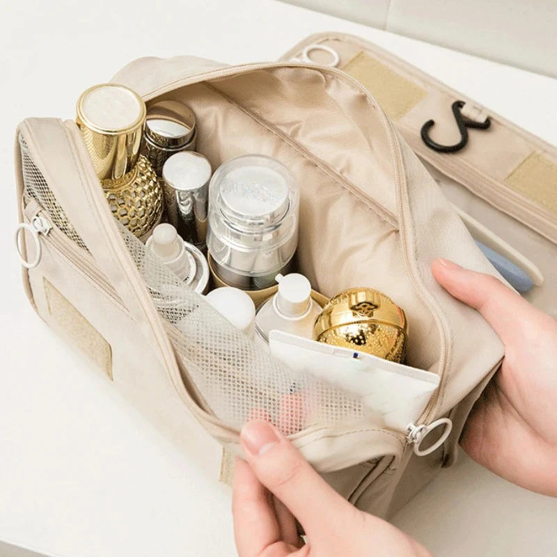 Hochwertige Reise-Kosmetiktasche, Wasserdichter Toilettenartikel-Organizer, Damen-Badezimmer-Haken-Waschbeutel, Haken-Make-up-Aufbewahrungstasche – Detail 5