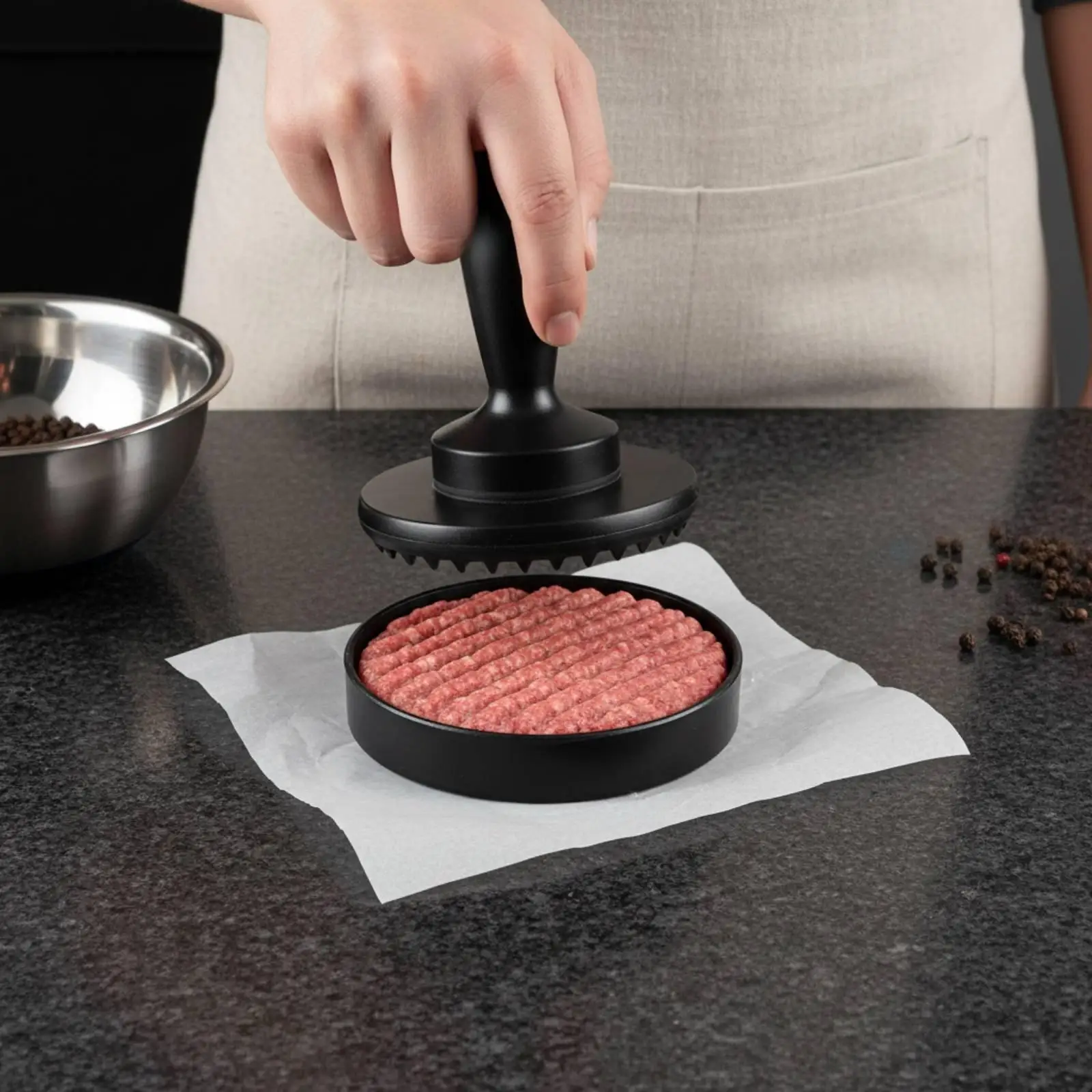 Hamburger Patty Press Uniform Patties Hamburger Effortless Press to Clean Burger Patty Maker for Home Cooks, BBQ Enthusiasts,