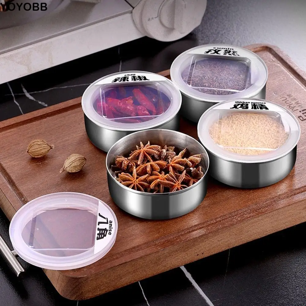 

3 шт. магнитные контейнеры для приправ из нержавеющей стали, серебряные настенные магнитные банки для специй, видимые с наклейками