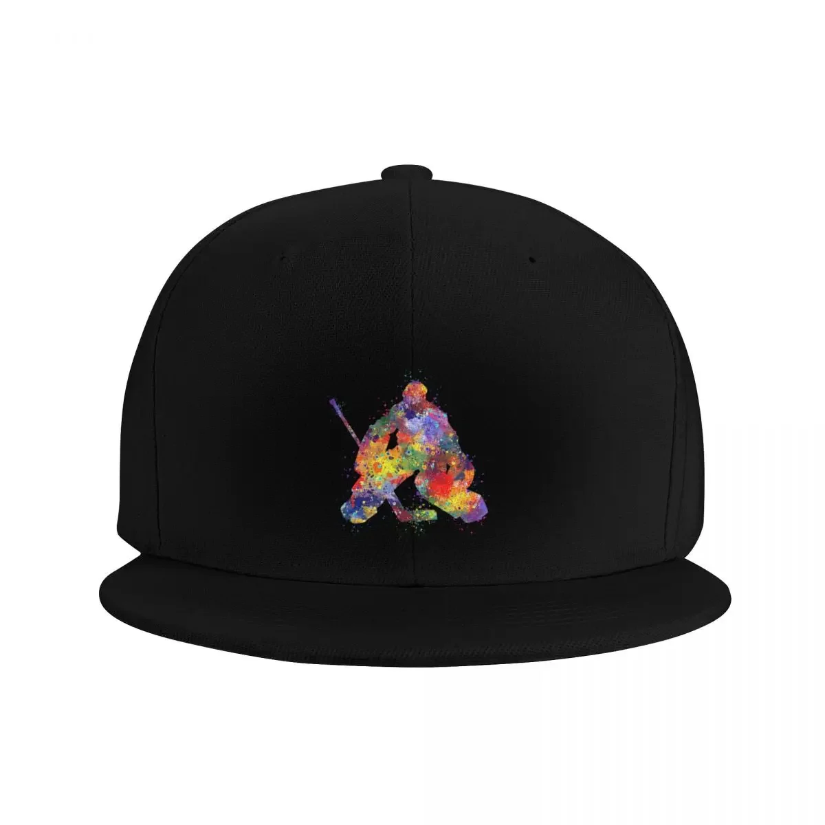 Ice Hockey Goalie Boy Watercolor Silhouette Baseball Cap Sun Cap sun hat |-F-| Designer Hat Golf Men Women's