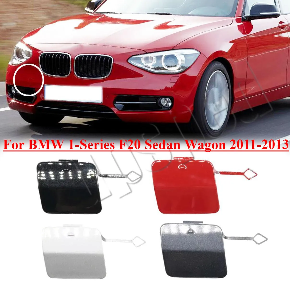 

Front Bumper Tow Hook Eye Cover Cap For BMW 1-Series F20 Sedan Wagon 2011-2013
