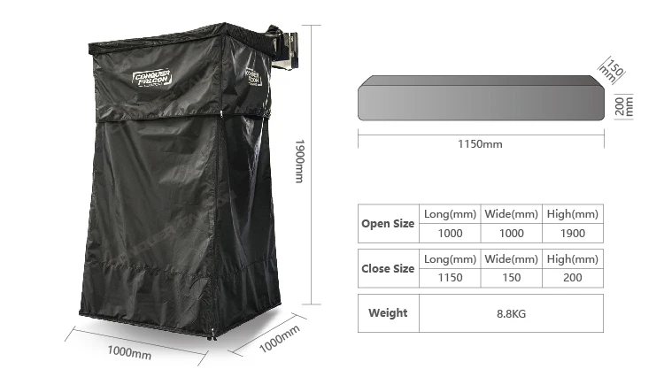 Waterproof Offroad Privacy Car Side Ensuite Awning Camping Toilet Bathing Change Room Shower Tent For 1 Person
