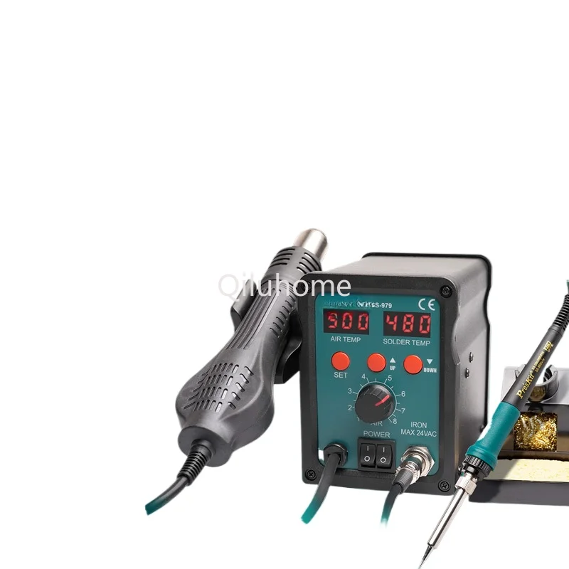 SS-979H Digital Display Wind Pull Desoldering Station Electric Soldering Iron Two-in-One Heat Desoldering Station Suit