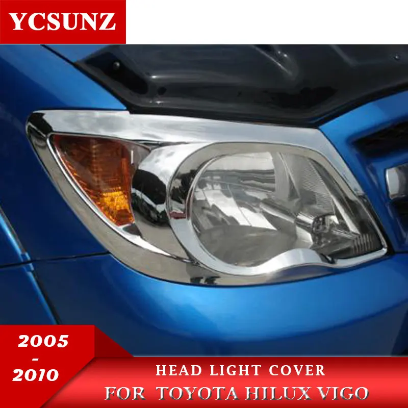 Chrome Headlight Cover For Toyota Hilux Vigo 2005 2006 2007 2008 2009 2010 Car Accessories YCSUNZ