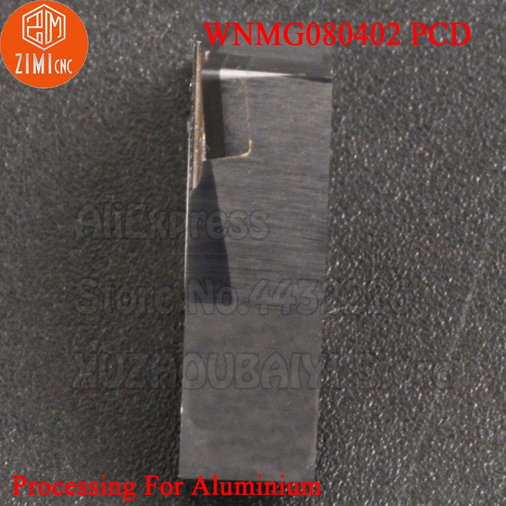 2 قطعة WNMG080402 PCD WNMG 080402 PCD الماس إدراج تحول أدوات التصنيع باستخدام الحاسب الآلي القاطع مخرطة شفرة من الكربيد للألمنيوم