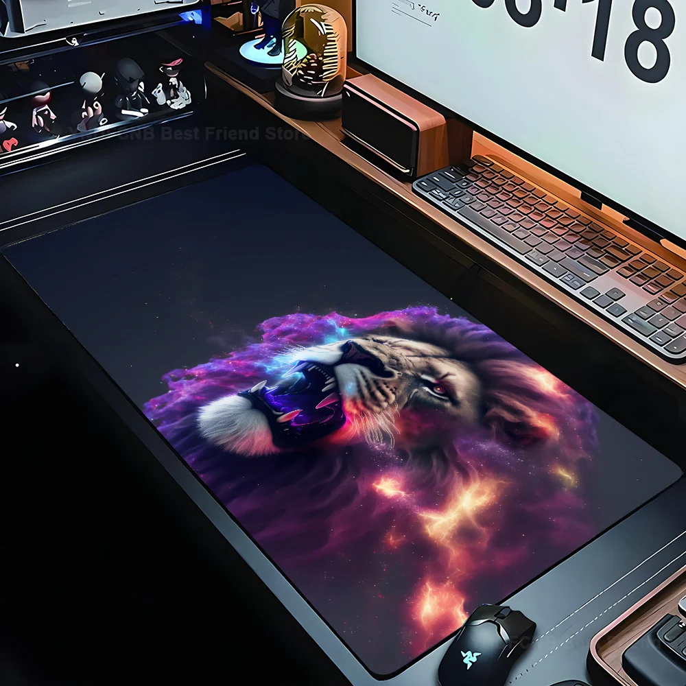 

Lion Colorful Art AI Mousepad Mouse Mat Desk Mat With Pad gaming accessories Prime Gaming XXL Keyboard Pad