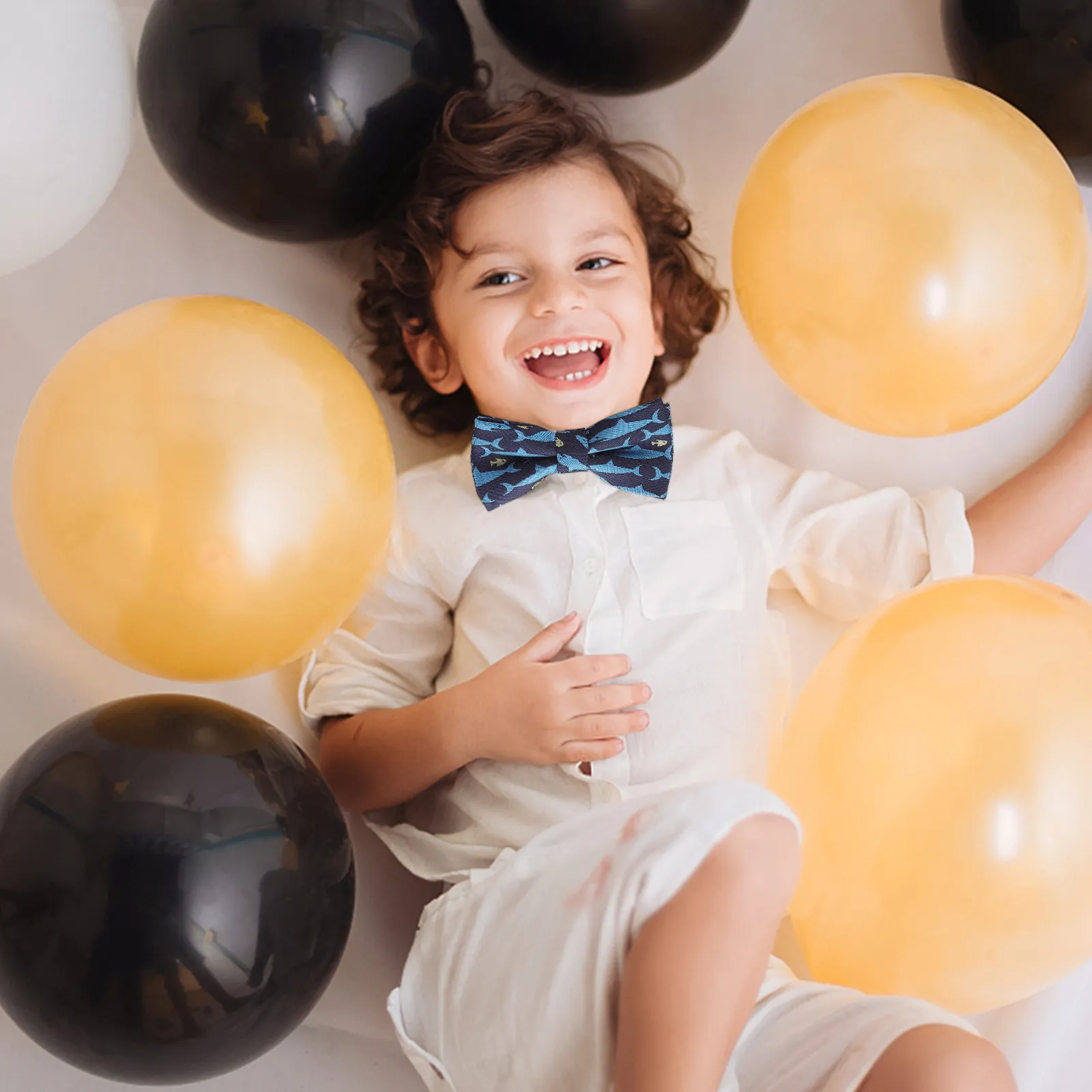 

2Pcs Kids Bow Tie Cartoon Design Pre-Tied Adjustable Polyester Bow Ties for Boys Toddlers Formal Outfits Birthday Party Gift