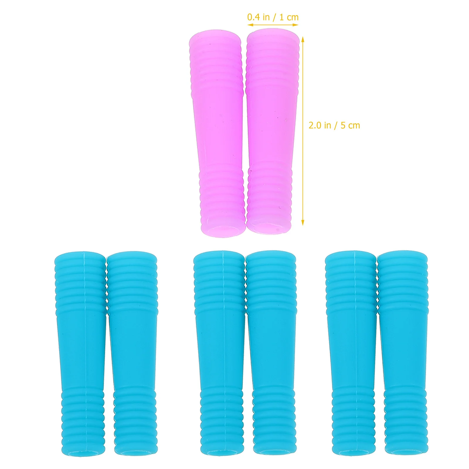 6 أزواج من أغطية المقبض مقص بشرة الأظافر من السيليكون غير القابل للانزلاق حافظة مريحة لحماية أداة تشذيب الأظافر