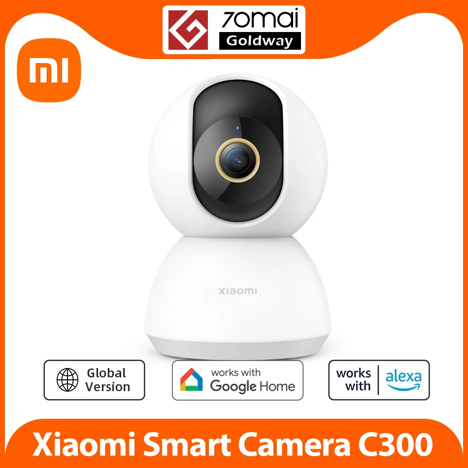 Global Version Xiaomi Smart Camera C300 3 Megapixel F1.4 Large Aperture Full Colour In Low Light AI Human Detection Google Home