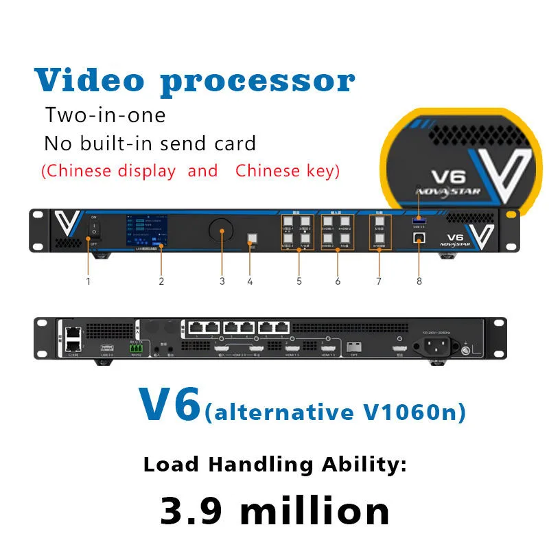Novastar  V12 2in 1 video controller with processor used for LED video wall advertising equipment