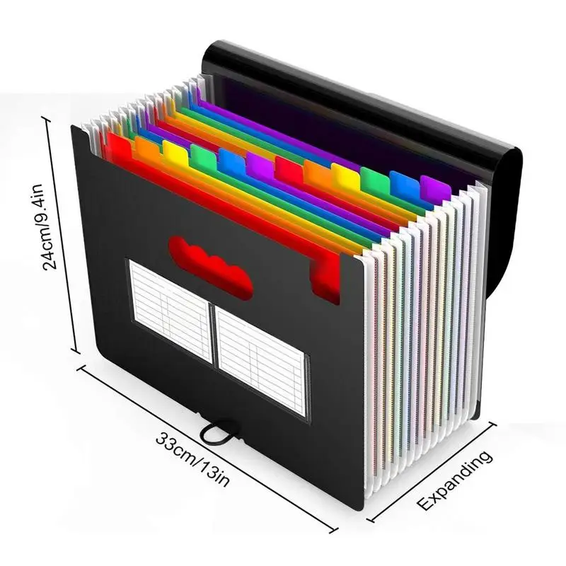 Разноцветный органайзер для документов формата А4, многослойный расширяющийся органайзер для документов, папка для чеков, карманы для хранения