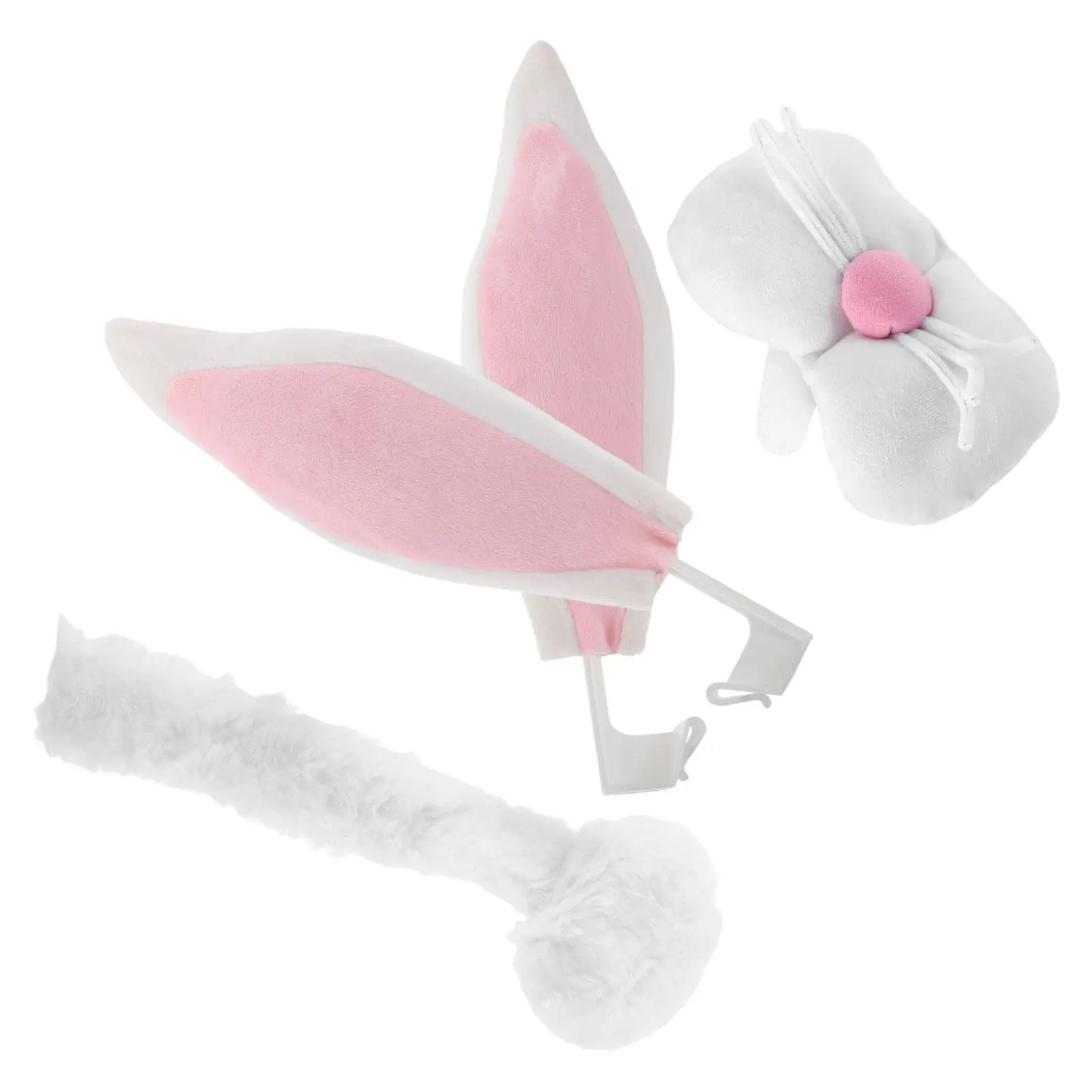 

1Set Easter Car Bunny Decorations Pink Rabbit Ear Nose Tail Cute Vehicle Accessories Reusable Auto Decor Bunny Decoration