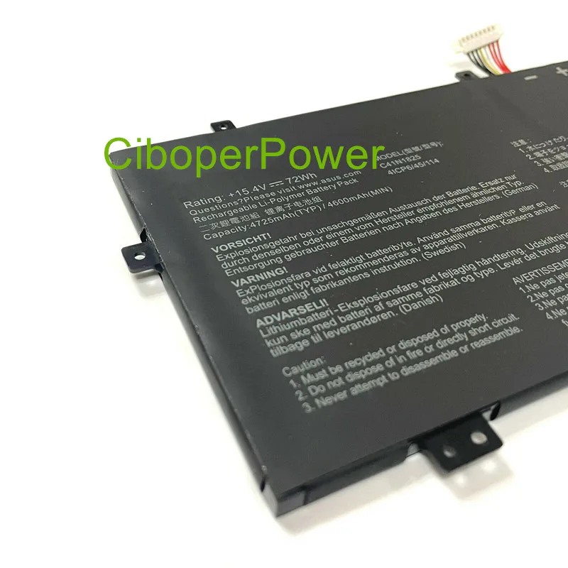 Original quality C41N1825 Laptop Battery For 14 X403FA ADOL14F ADOL I403FA I403FA-2C ADOL13U/F 403FA-EB 15.4V 72Wh