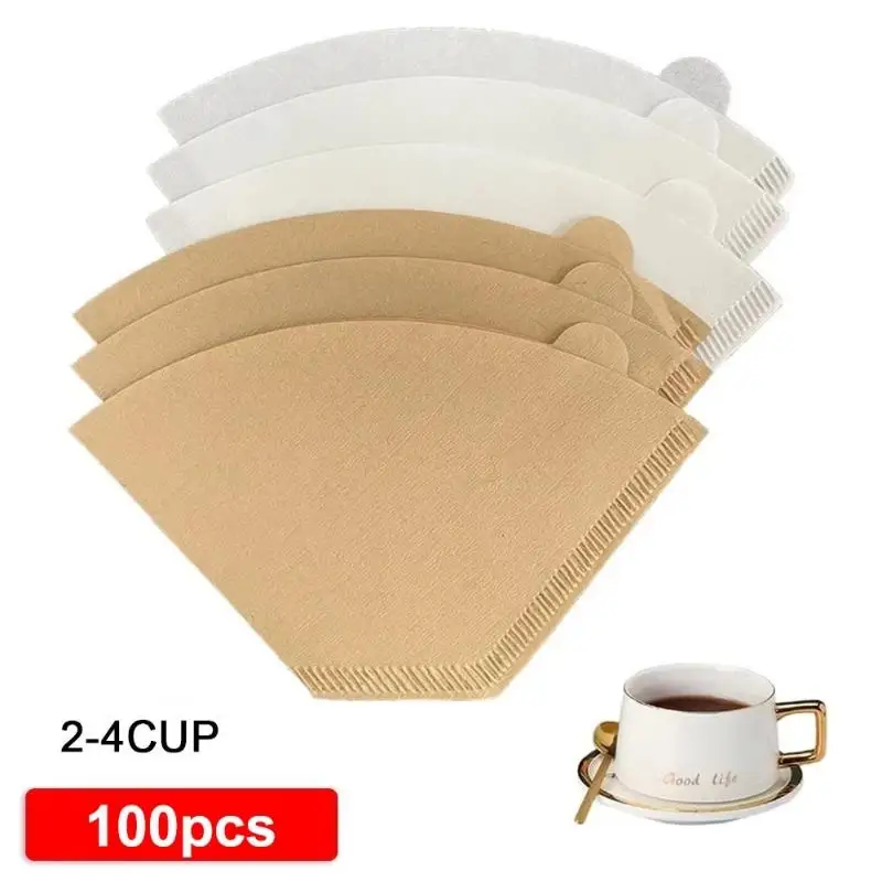 100pcs Environmentally Friendly Log Pulp Paper Coffee Filter Coffee Brewing Filter Bag