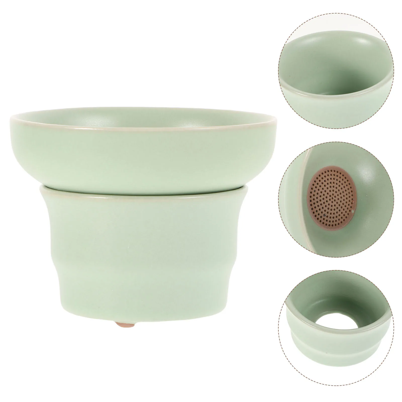 

Tea Filter Ceramic Strainer Tool Easy Clean Design for Home Office Tea House Loose Leaf Infuser Teaware Ceramic Strainer