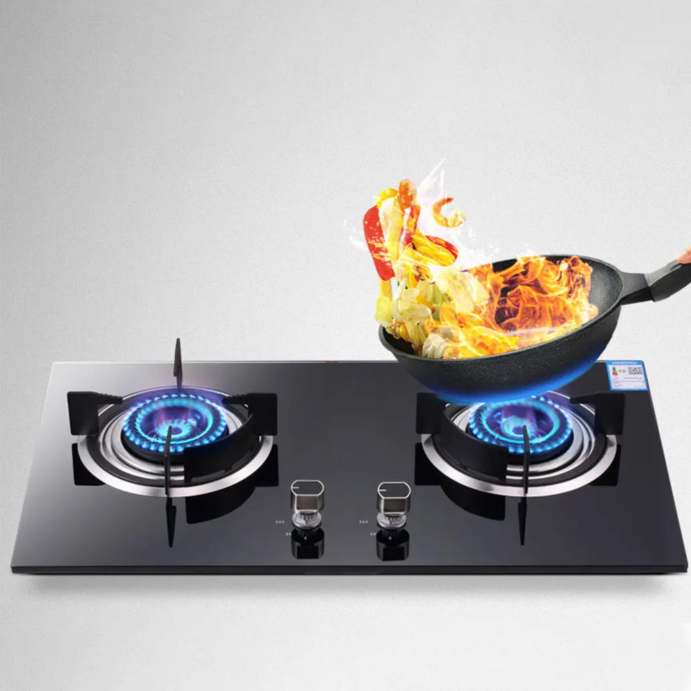 

Double Stove Embedded Gas Stove Energy Saving Cooktop Household Glass Gas Stove Liquefied Gas Natural Gas hornillo de gas