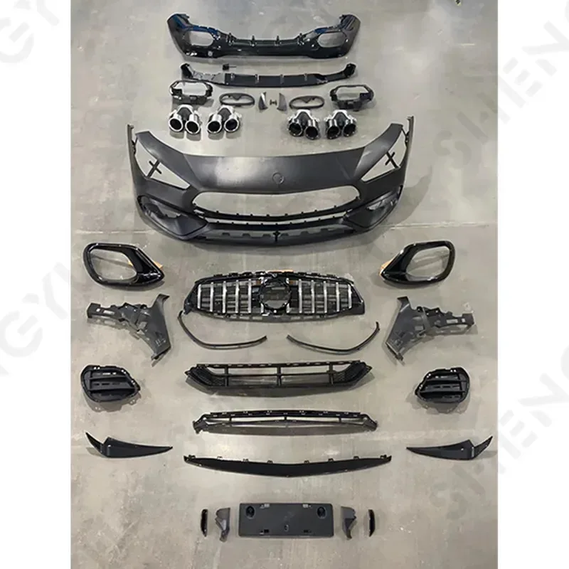 Brand New Fit For  CLA Class W118 20-22 Upgr To CLA45  Style Include Front Bumper Assemb And Grille Rear Lip And Exhaust
